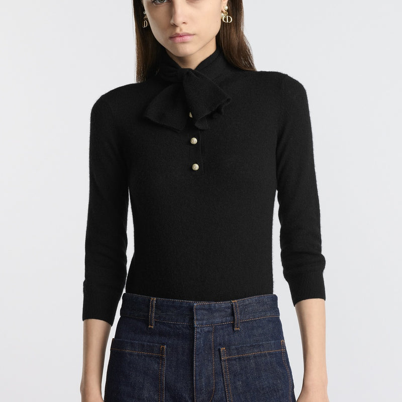 Tied Collar Sweater
