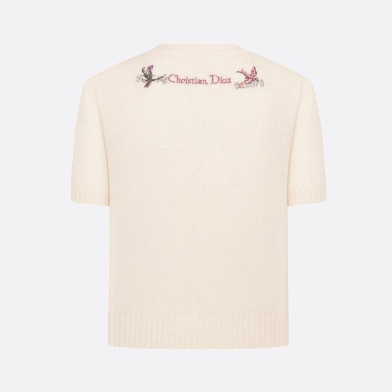 Dioramour Short-Sleeved Embroidered Sweater