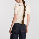 Dioramour Short-Sleeved Embroidered Sweater