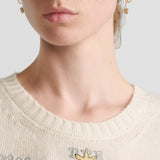 Dioramour Short-Sleeved Embroidered Sweater
