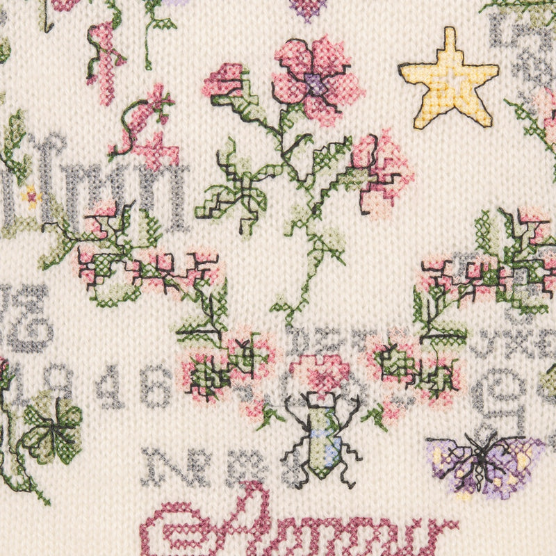 Dioramour Short-Sleeved Embroidered Sweater