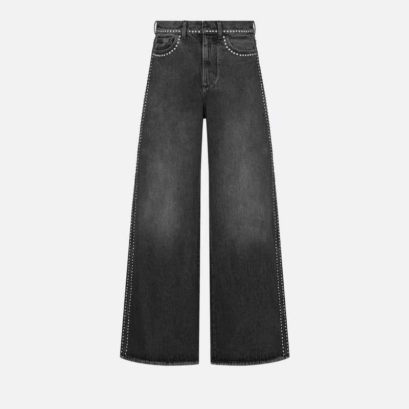 Flared Studded Jeans