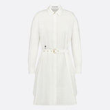 Belted Macrocannage Shirtdress