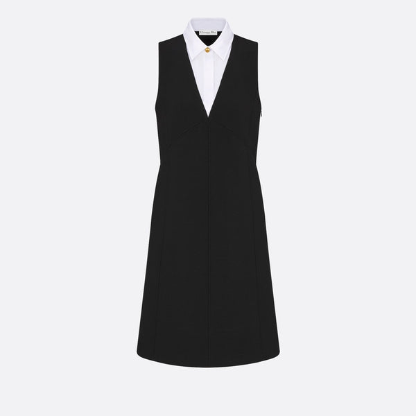 Dress with Spread Collar