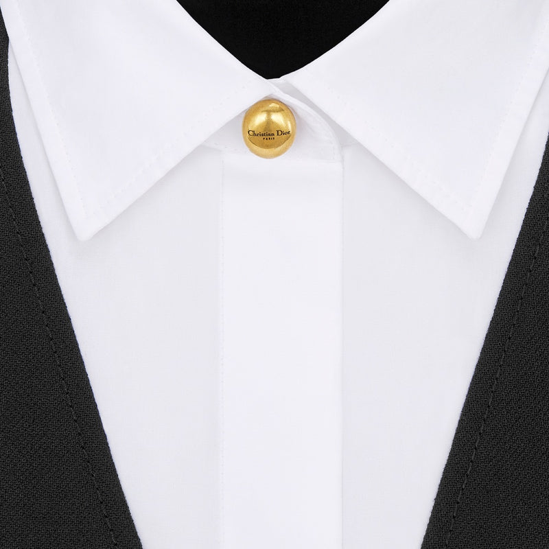 Dress with Spread Collar