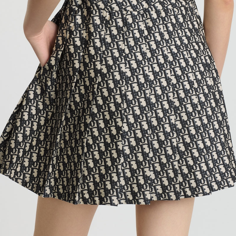 Pleated Short Dress