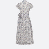 Mid-Length Dress with Tied Belt