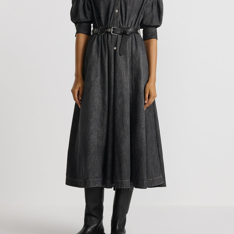 Flared Mid-Length Dress