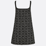 Short Macrocannage Flared Dress