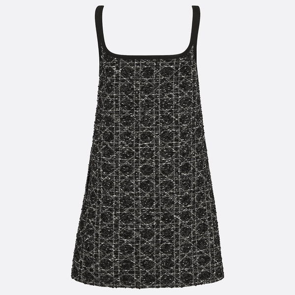 Short Macrocannage Flared Dress