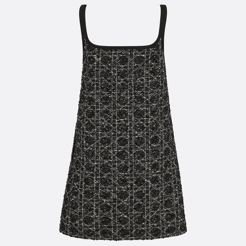 Short Macrocannage Flared Dress