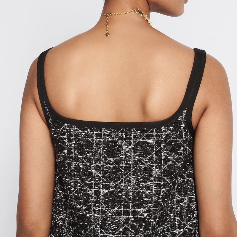 Short Macrocannage Flared Dress