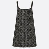 Short Macrocannage Flared Dress