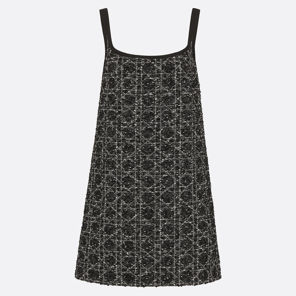 Short Macrocannage Flared Dress