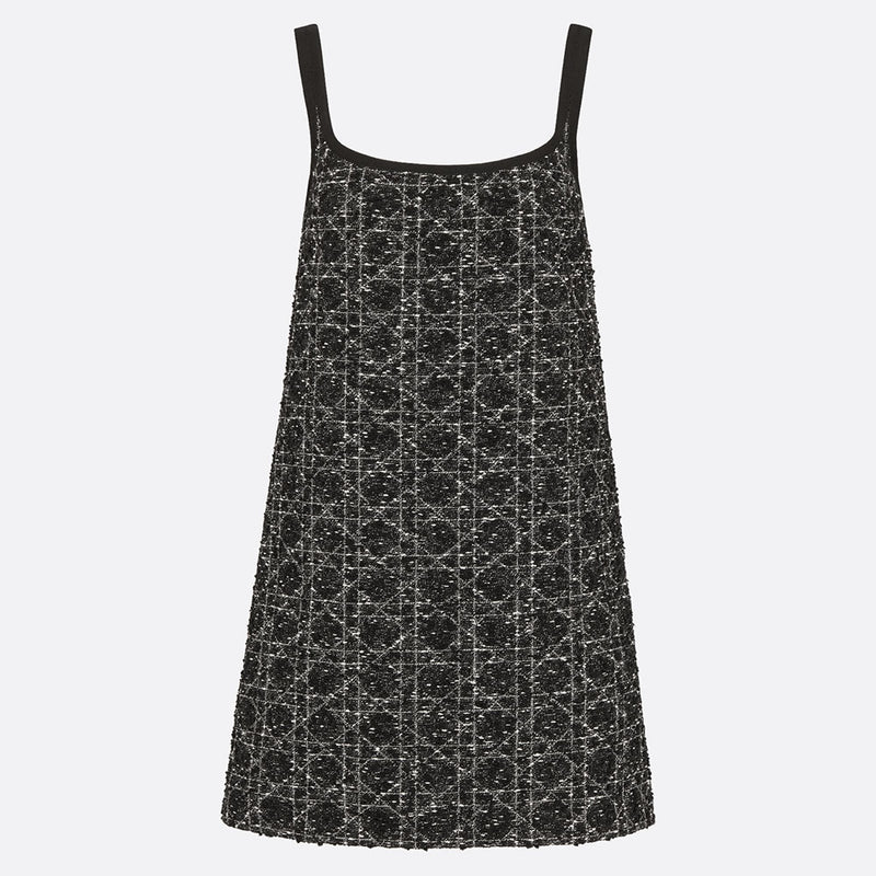 Short Macrocannage Flared Dress