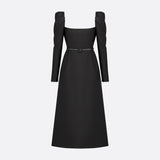 Mid-Length Belted Dress