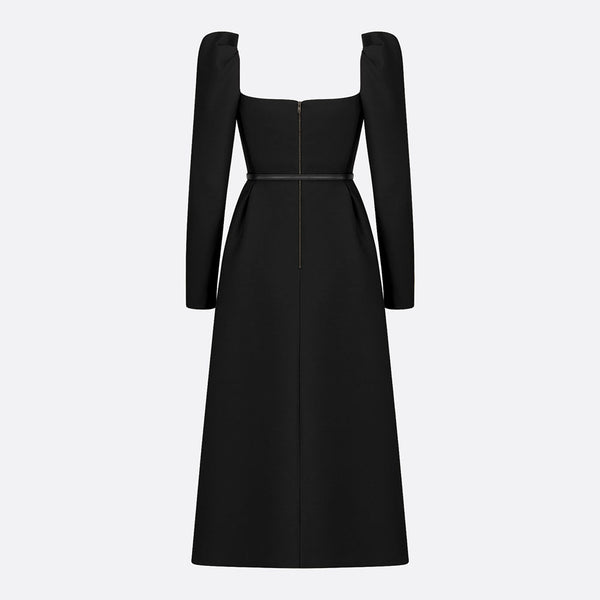 Mid-Length Belted Dress