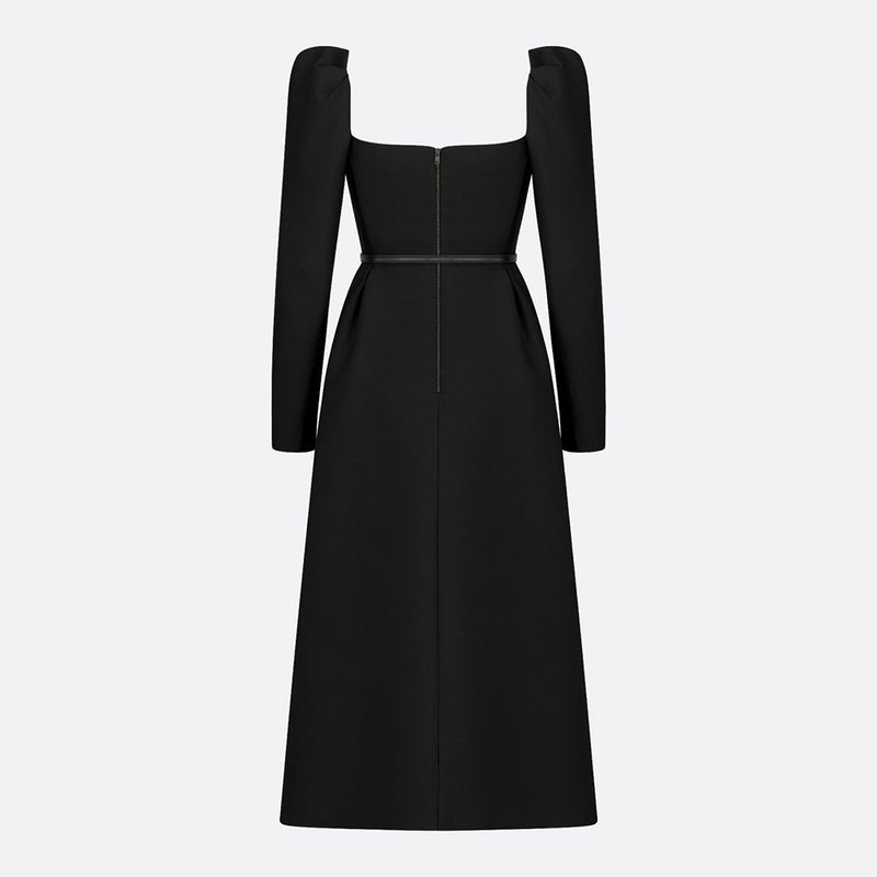 Mid-Length Belted Dress