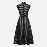 Mid-Length Embroidered Dress