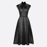 Mid-Length Embroidered Dress