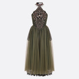 Mid-Length Embroidered Dress