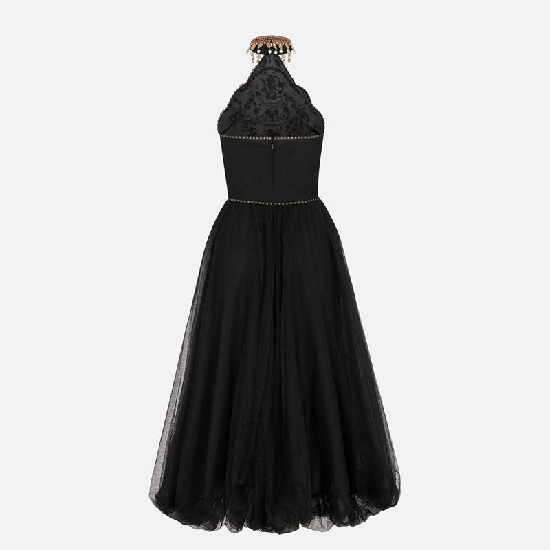 Mid-Length Embroidered Dress