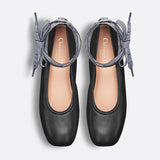D-Journey Lace-Up Ballet Flat