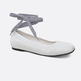D-Journey Lace-Up Ballet Flat