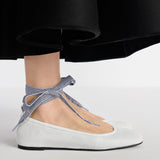 D-Journey Lace-Up Ballet Flat