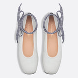 D-Journey Lace-Up Ballet Flat