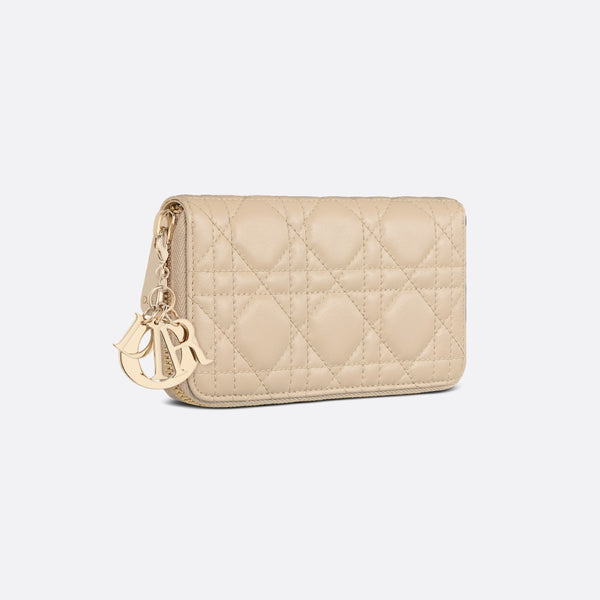 Medium Lady Dior Zipped Wallet