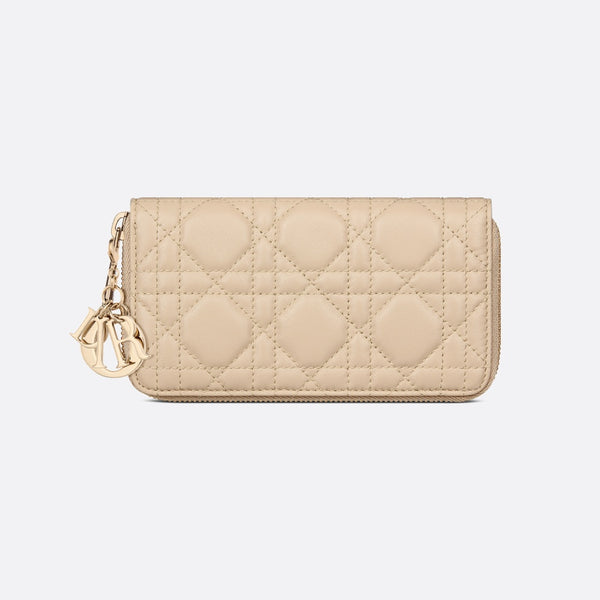 Medium Lady Dior Zipped Wallet