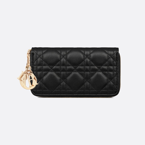 Medium Lady Dior Zipped Wallet