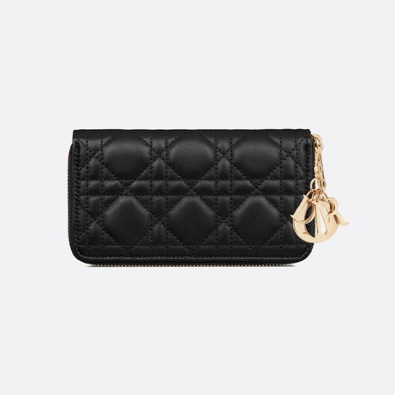 Medium Lady Dior Zipped Wallet
