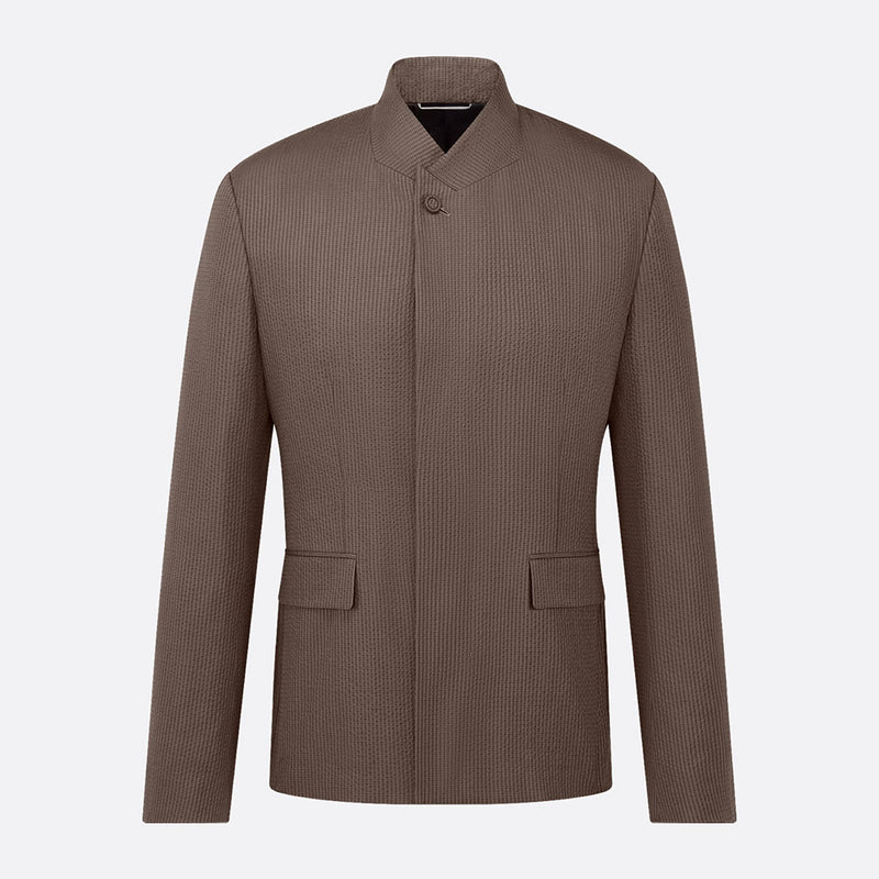 Jacket with Buttoned Collar