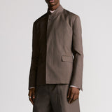 Jacket with Buttoned Collar