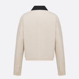 Jacket with Contrasting Spread Collar