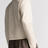 Jacket with Contrasting Spread Collar