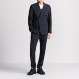 Double-Breasted Jacket with Buttoned Strap