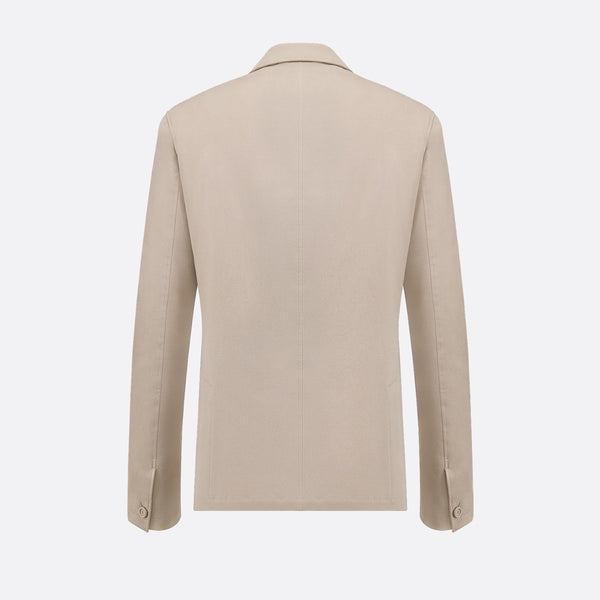Oblique Jacket with Buttoned Strap and CD Icon Embroidery