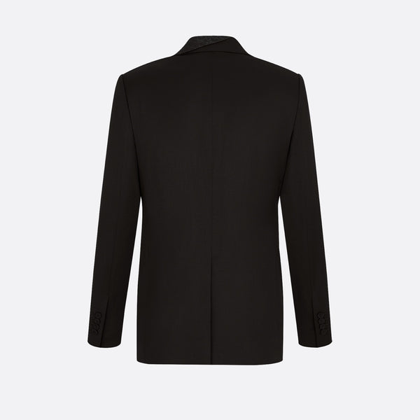 Jacket with Dior Oblique Asymmetric Shawl Collar