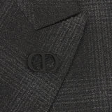 Double-Breasted Jacket with Buttoned Strap