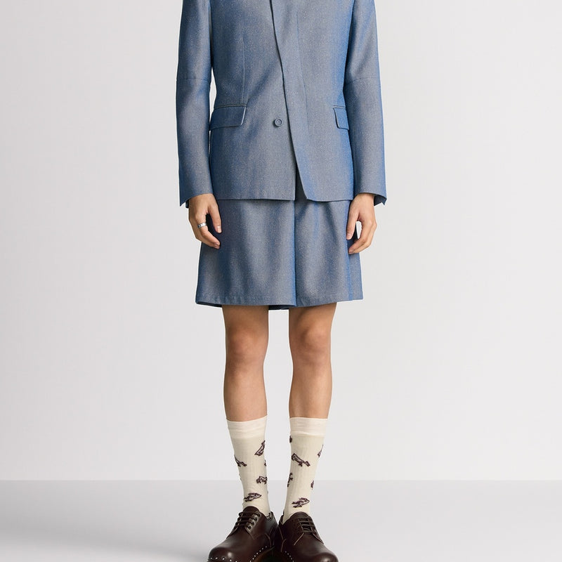 Bermuda Shorts with Elastic Waist