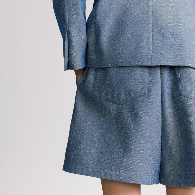 Bermuda Shorts with Elastic Waist