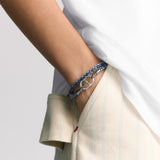 CD Icon Braided Leather Double Bracelet