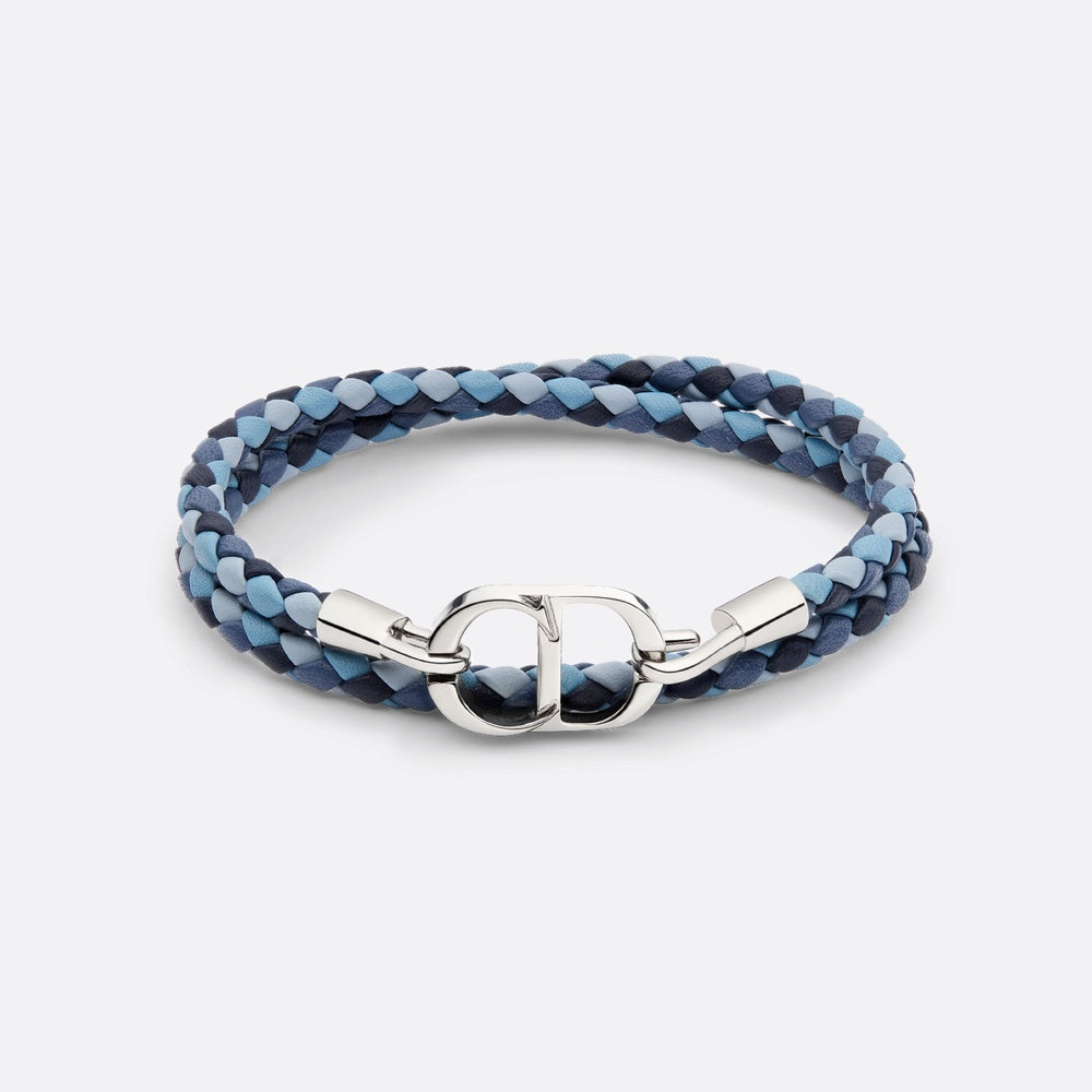 Dior CD Icon Braided Leather Double Bracelet B1974HOMLE_D477