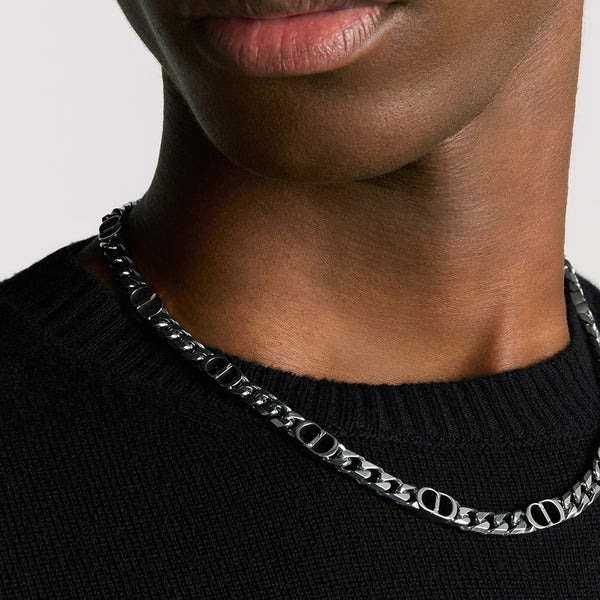 CD Icon Thin Chain Link Necklace