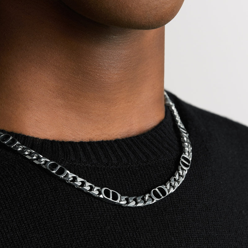 CD Icon Thin Chain Link Necklace