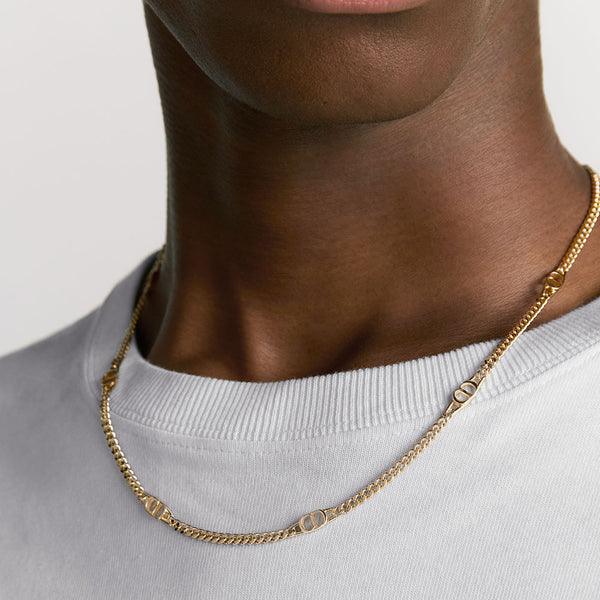 CD Icon Thin Chain Link Necklace