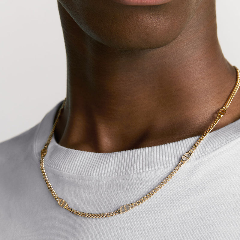 CD Icon Thin Chain Link Necklace